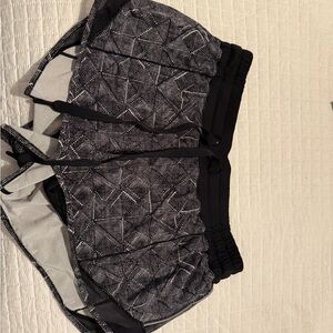 lululemon athletica Black and Gray Athletic Shorts